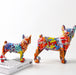 Eye-catching Painted Dog Statue