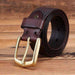 Crocodile Effect Leather Belt With Gold Buckle For Men, Garri Model