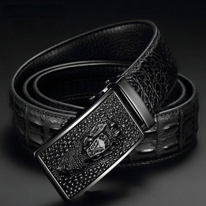 Crocodile Leather Suit Belt For Men, Tengiz Model