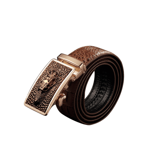 Crocodile Leather Suit Belt For Men, Tengiz Model