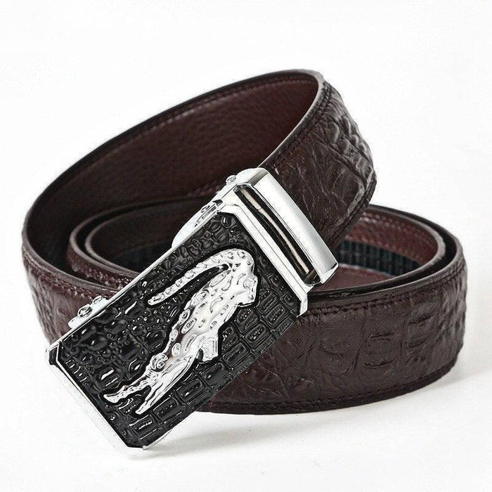 Crocodile Suit Leather Belt For Men, Giorgi Model