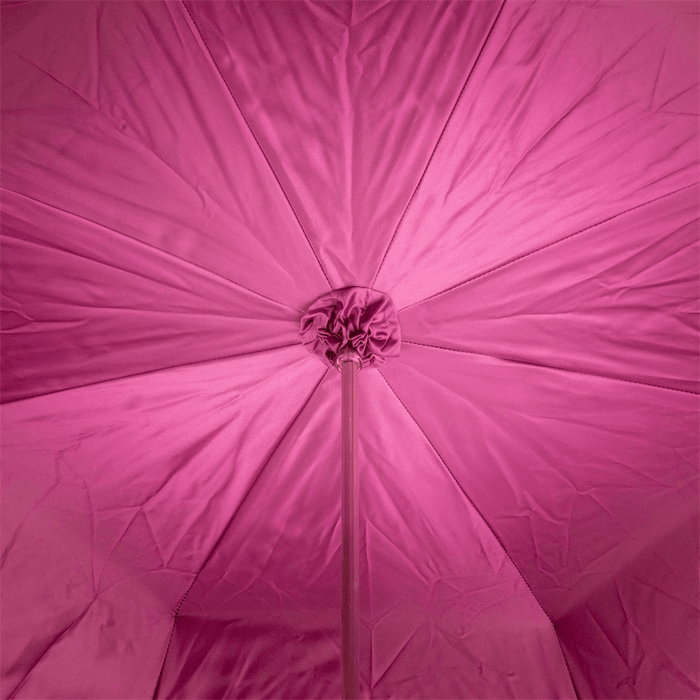 Crystal & Designer Handle Pink Double Cloth Umbrella