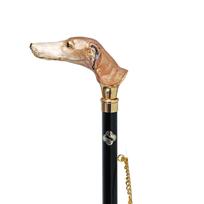 Crystal Greyhound Handled Shoehorn in 24K Gold Plating