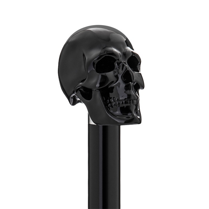 Black Skull Designer Shoehorn Enameled Resin