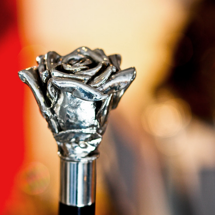 Stylish Silver Rose, Classic Perfect Shoe Horn Art