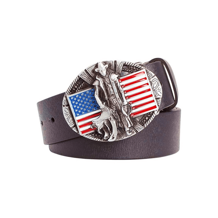 Custom American Cowboy Leather Belt For Men