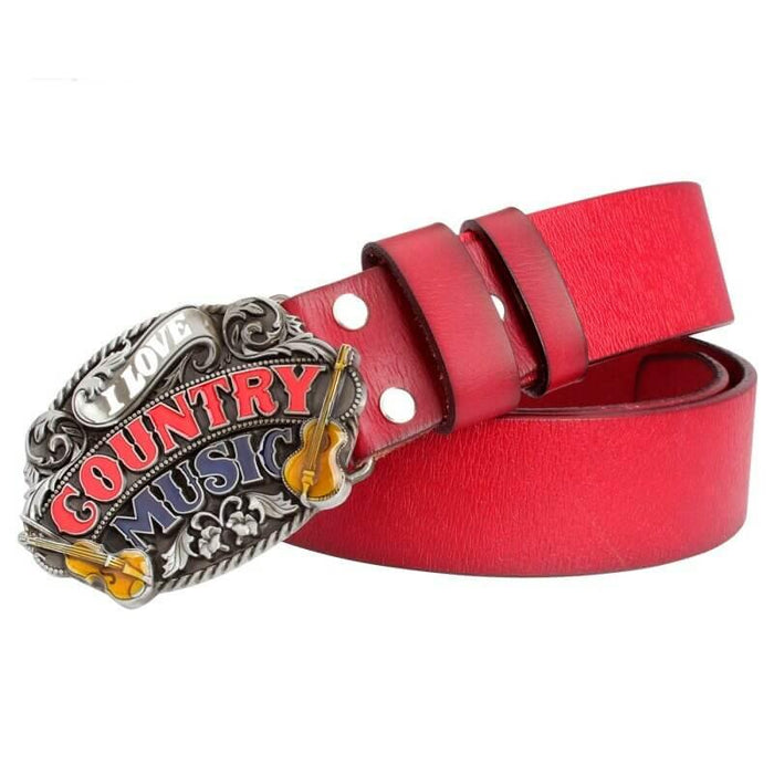 Custom Country Western Leather Belt For Men