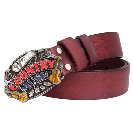 Custom Country Western Leather Belt For Men