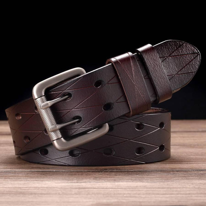 Custom Double Pin Leather Belt, Svetunia Model