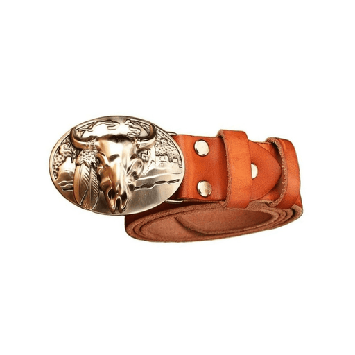 Custom Vintage Brown Cowboy Belt For Men