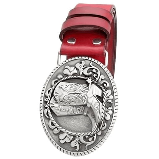 Custom Vintage Leather Cowboy Belt For Men