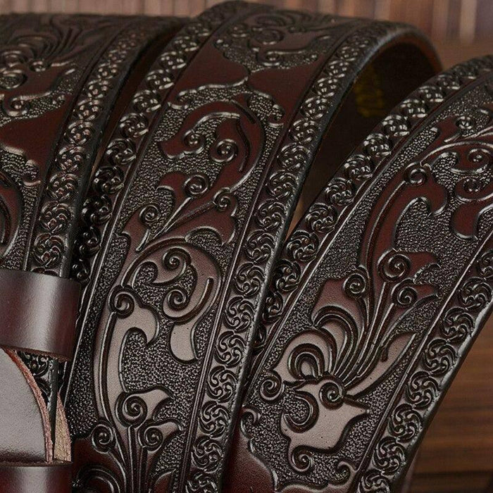 Custom Western Leather Belt For Men, Glory Model