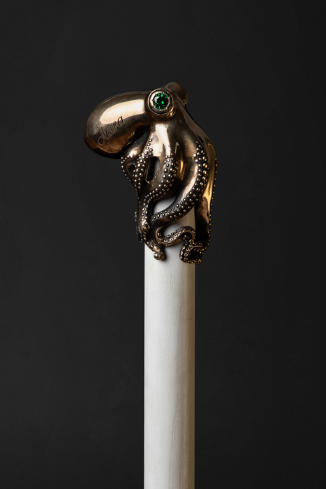 Contemporary octopus design walking cane