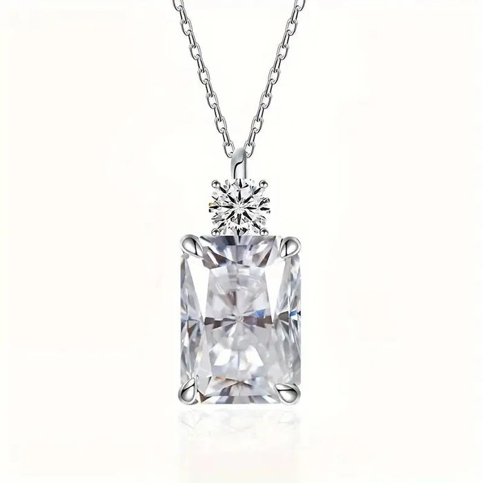 925 Silver Moissanite Pendant Necklace – Exclusive Design Jewelry