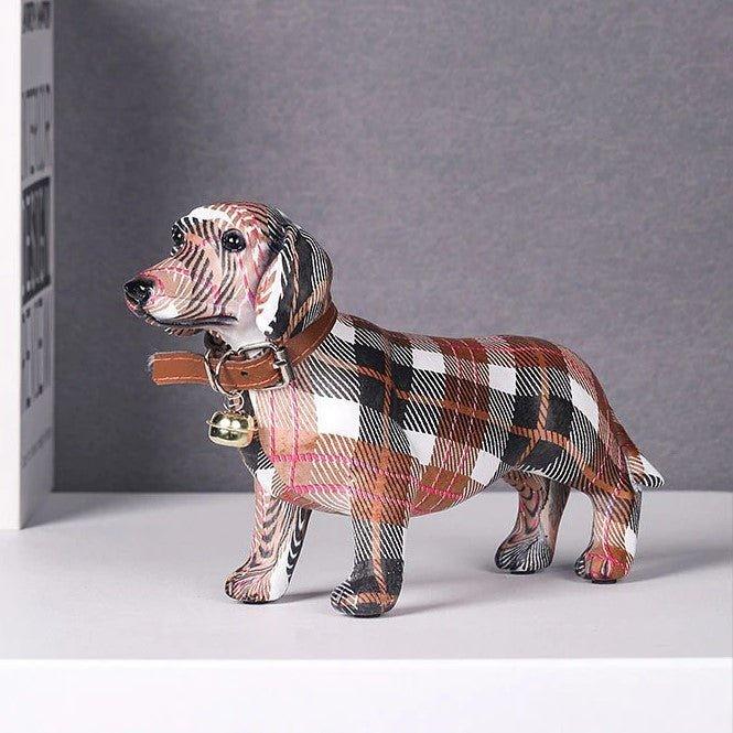 Dachshund Checkered Statue