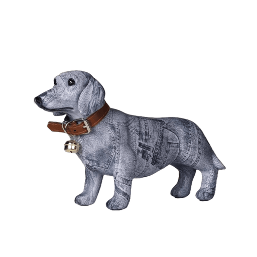 Dachshund Denim Print Statue