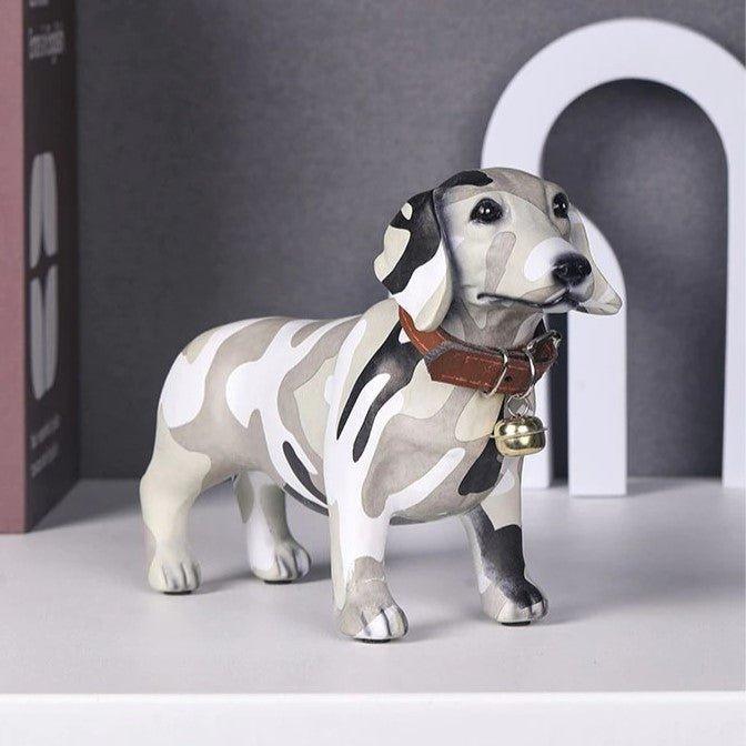 Dachshund Puzzle Camo Statue