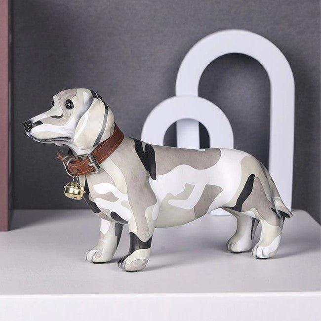 Dachshund Puzzle Camo Statue