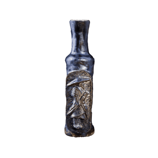 Dark Blue Wasabi Samurai Vase