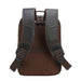 Dark Brown Men's Crazy Horse Leather Backpack