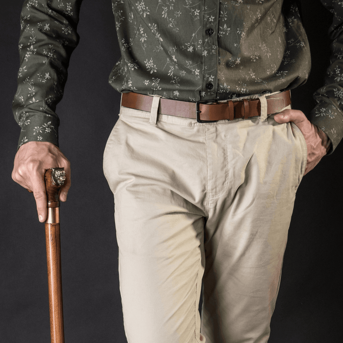 Dark Wooden Walking Cane Wolf, Fashionable Walking Stick