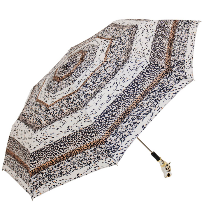 Printed Jaguar Enamel Luxury Folding Umbrella for Her