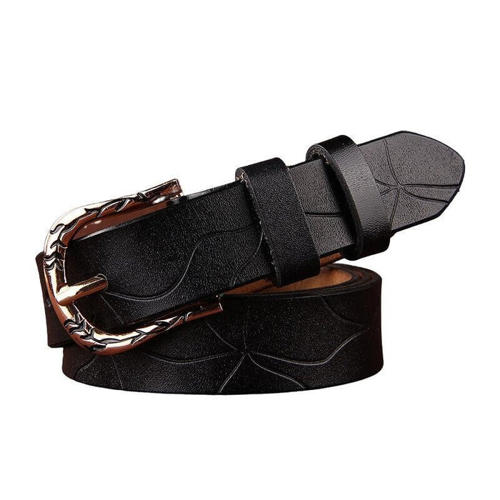 Decorated Leather Belt For Women, Paulina Model