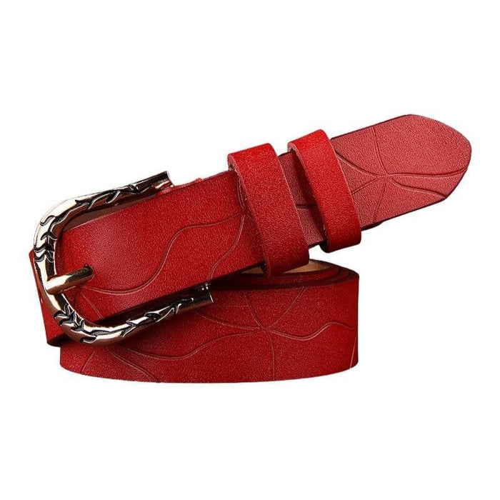 Decorated Leather Belt For Women, Paulina Model