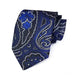 Deep Blue Floral Silk Necktie for Classy Men - Perfect for Formal Occasions