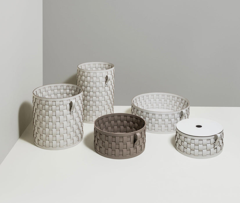 Elegant Demetra round basket with high-quality craftsmanship for home decor