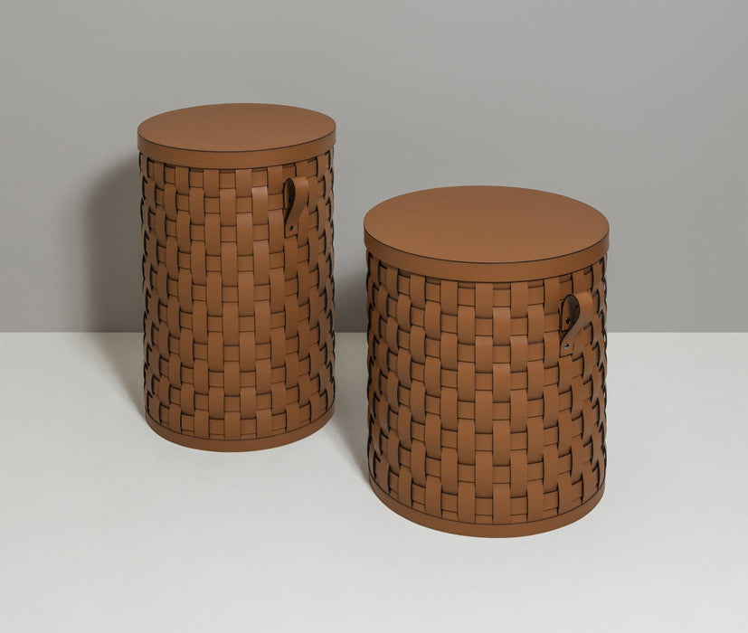 Classic Demetra tall round basket with high-quality craftsmanship