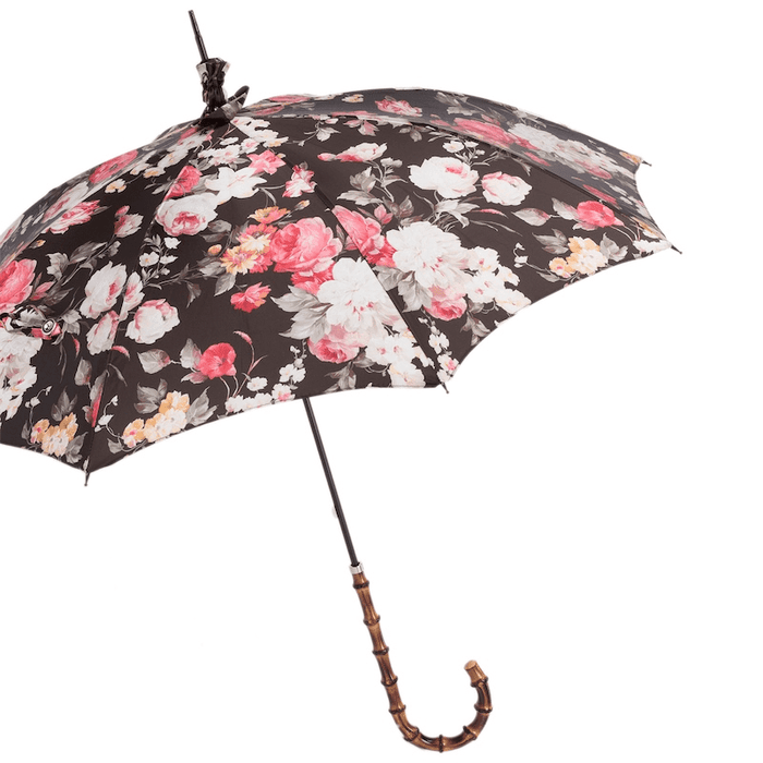 Design Unique Bamboo Handle Luxury Flowered Parasol