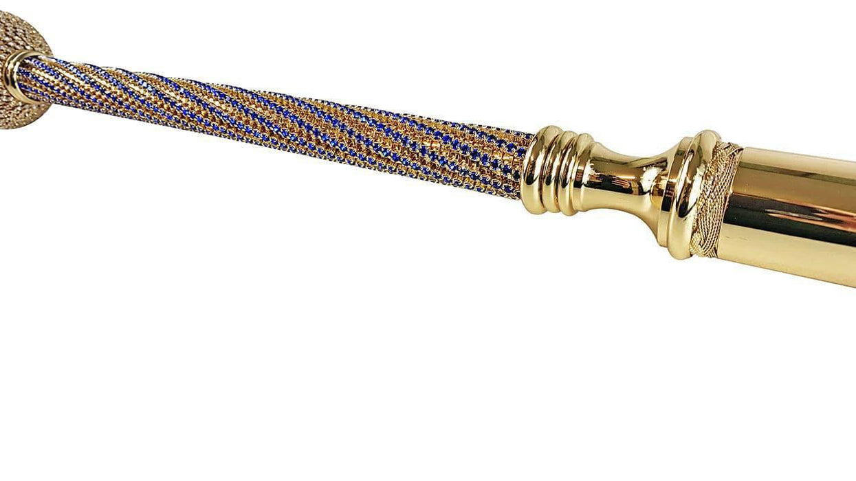 Designer 24K Gold Plated Shoehorn with Sapphire Crystals