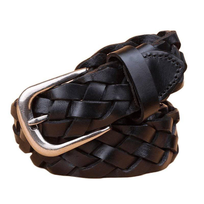 Designer Braided Leather Belt For Men, Masui Model