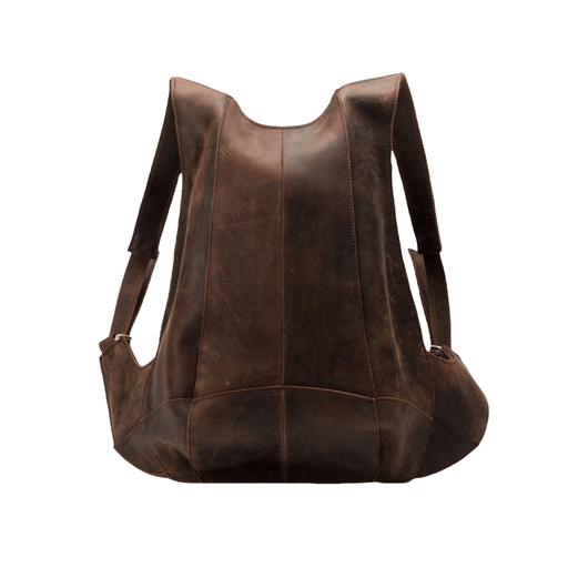 Designer Brown Men's Anti Theft Leather Backpack