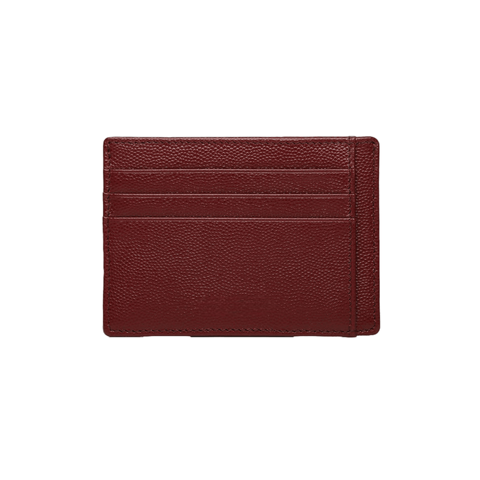 Designer Burgundy Leather Card Holder