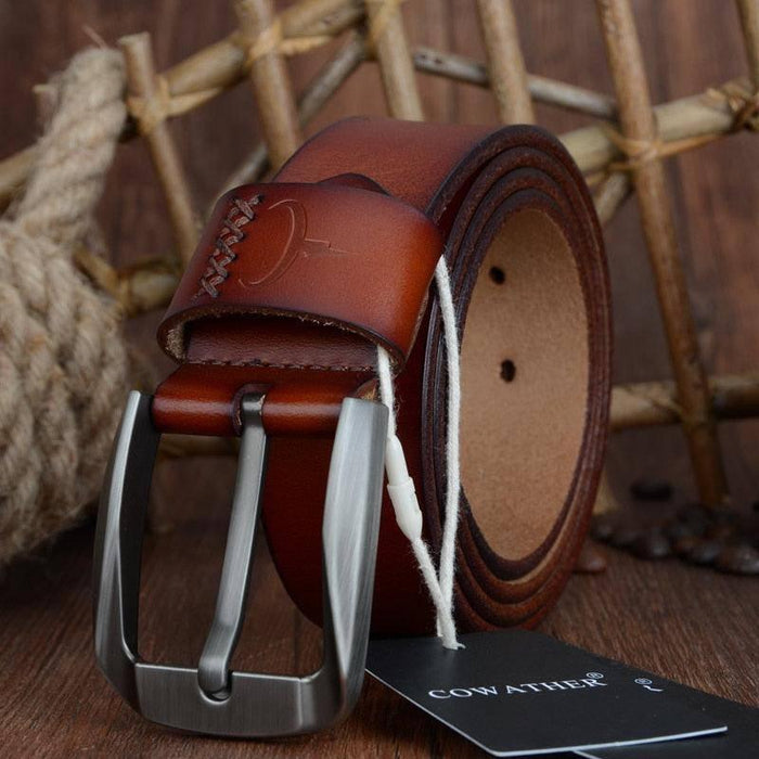 Designer Casual Leather Belt For Men, Mustang Model