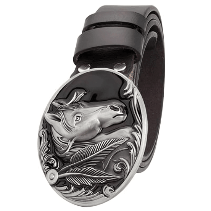 Designer Cowhide Western Leather Belt For Men