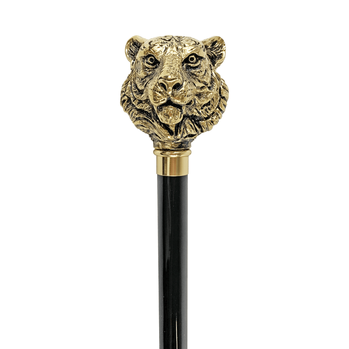 Designer Exclusive Gold-plated Tiger Walking Cane