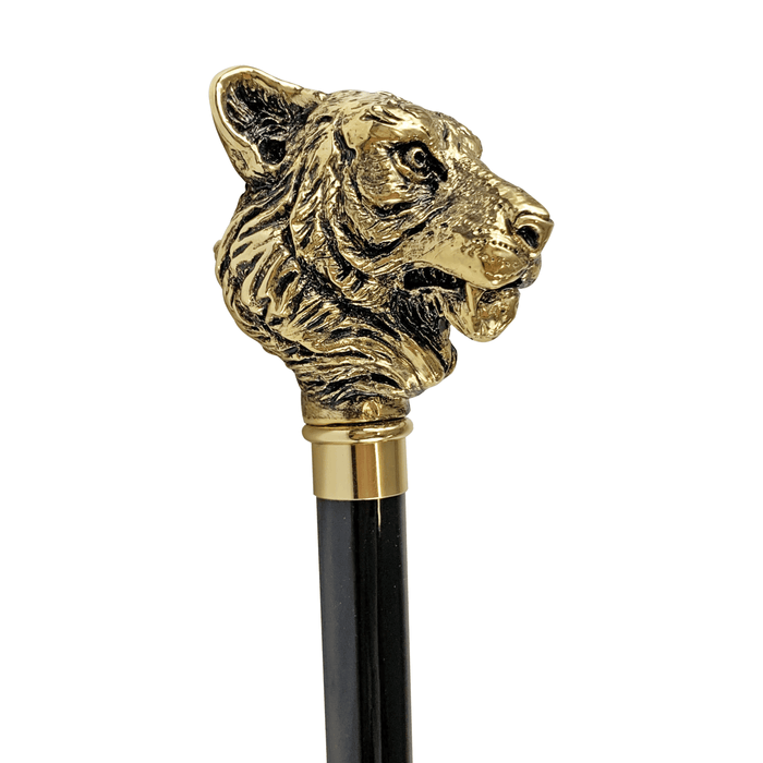 Designer Exclusive Gold-plated Tiger Walking Cane