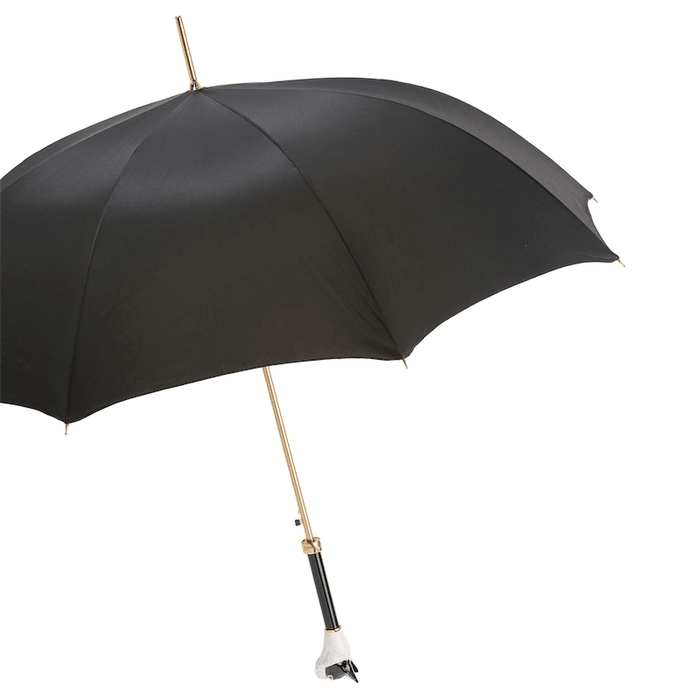 Designer French Bulldog Handle Black Umbrella