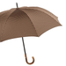 Designer Geometric Jacquard Umbrella with Chestnut Handle