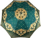 Designer Green and Beige Women's Folding Umbrella