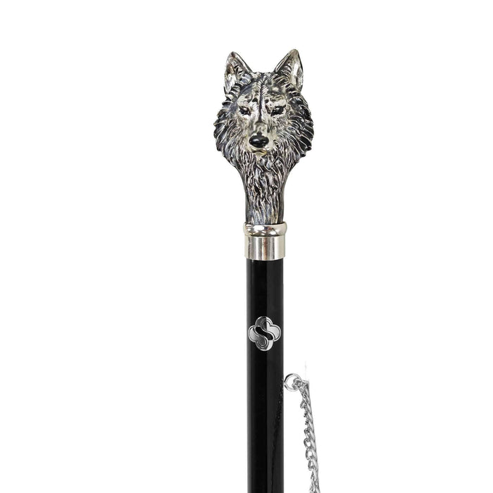 Designer Hand Enameled Wolf Silverplated 925 Shoehorn