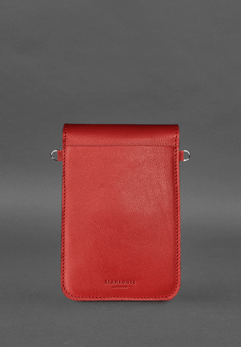 Designer Handcrafted Red Leather Bag for Phone