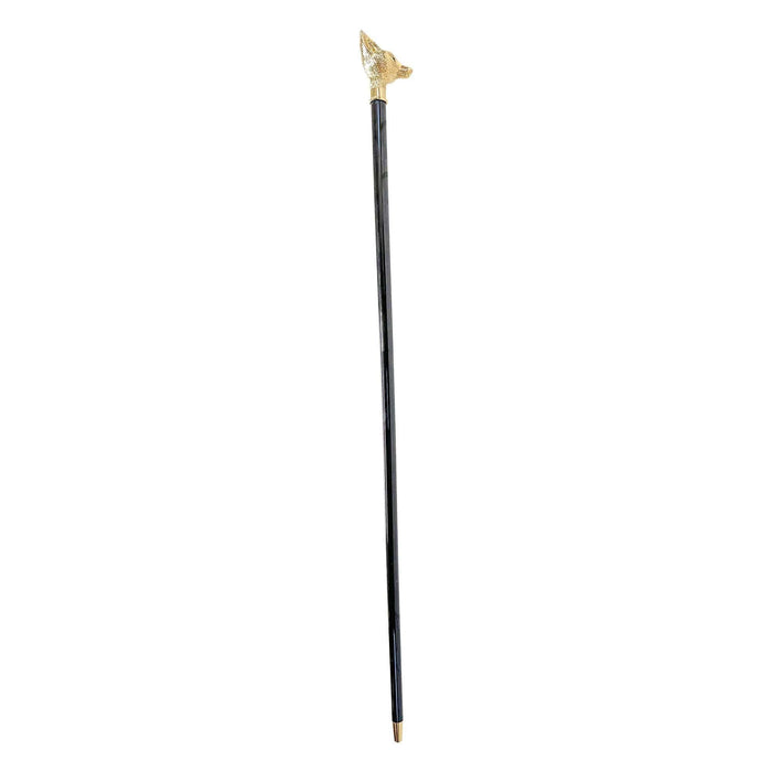 Designer Handmade Fox 24K Gold-plated Walking Stick