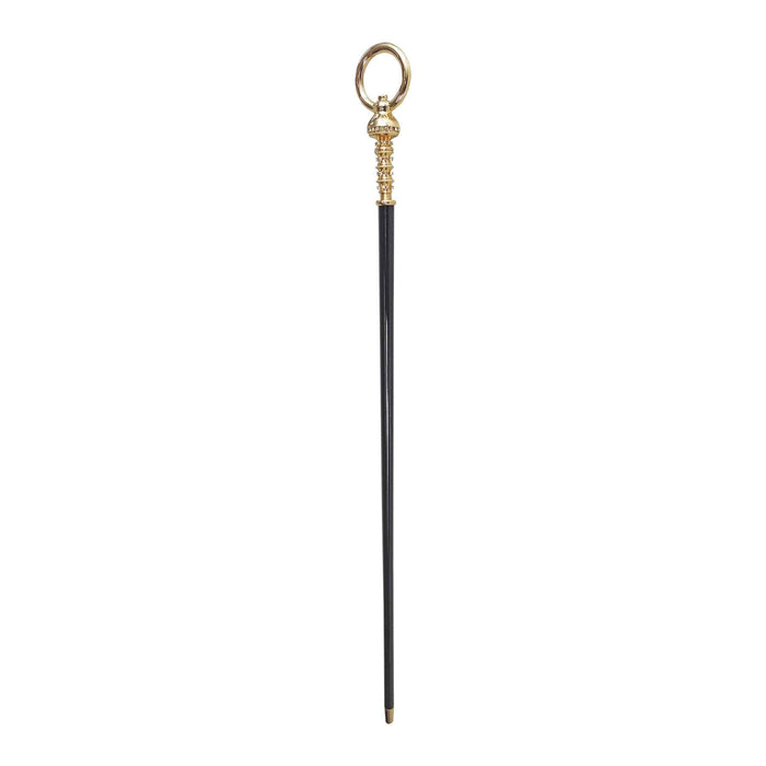 Designer Majestic 24K Gold-plated Brass Walking Stick