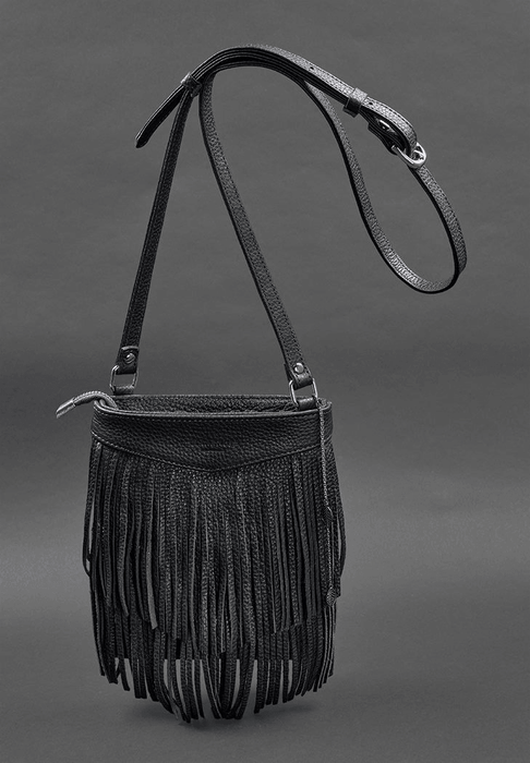 Designer Mini Crossbody Women's Leather Bag with Fringe