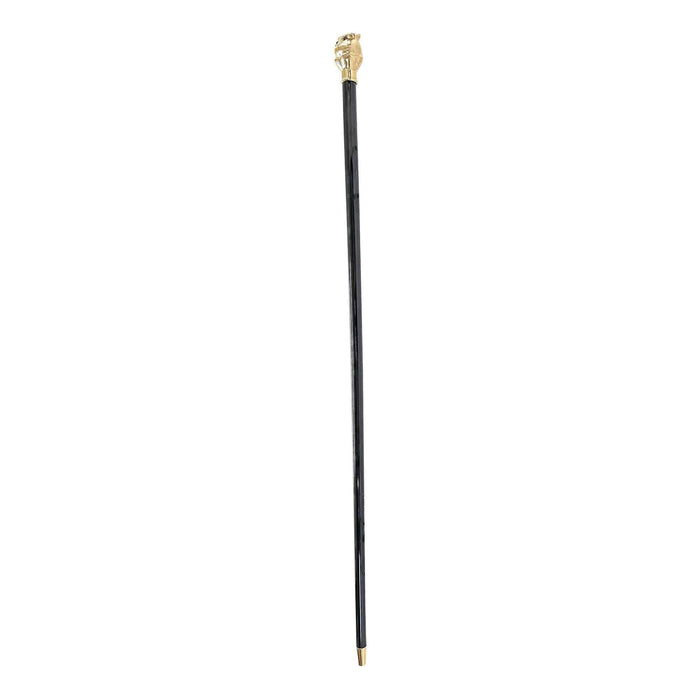 Designer Owl 24K Gold-plated Walking Cane with Purple Stone