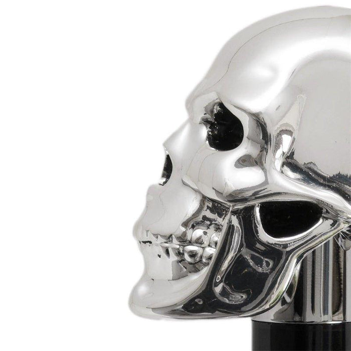 Designer Silver Skull Walking Stick Handle, Modern Walking Cane